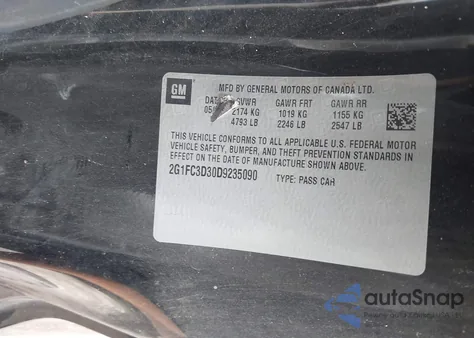 2013 Chevrolet Camaro Lt z USA, uszkodzony, nr VIN 2G1FC3D30D9235090